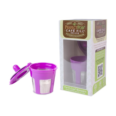 Perfect Pod Perfect Pod Cafe-Fill Deluxe 1 cups Purple K Cup Reusable Coffee Filter 1 pk K02262